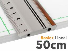 50cm Lineal aus Aluminium mit Stahlkante