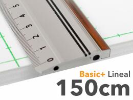 150cm Lineal aus Aluminium mit Stahlkante